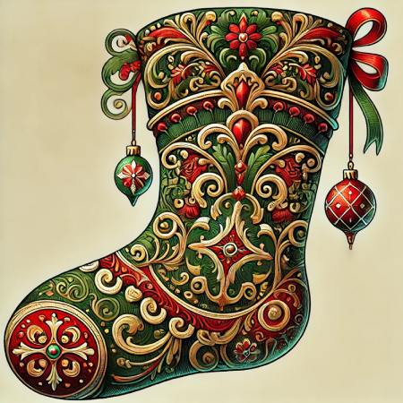 Vintage Christmas Stocking